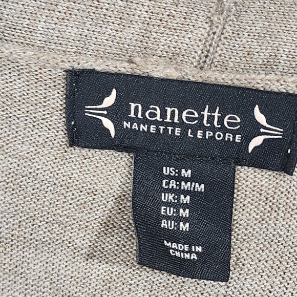 Nanette Lepore Womens M Merino Wool Blend Open Front Cardigan Sweater - Picture 3 of 5